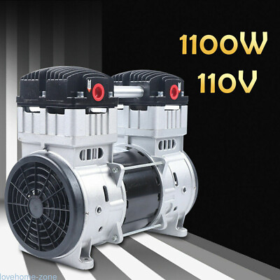 #ad #ad 1100W 7CFM Silent Air Pump Compressor Head Small Air Mute Oilless Vacuum Pump $242.39