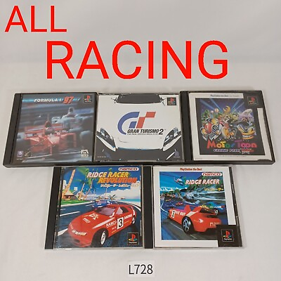 #ad SONY PlayStation PS1 Lot of 5 All Racing Games CIB Japan import NTSC J Tested $19.99