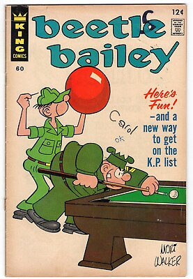 #ad BEETLE BAILEY #60 1967 King Comics POOL BILLIARDS COVER 4 page Popeye Story $4.50