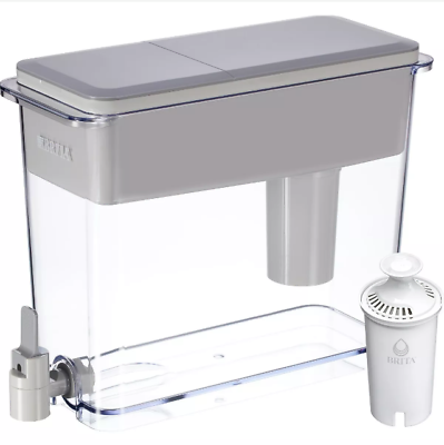 #ad Brita Extra Large Ultramax 27 Cup Grey Filtered Water Dispenser with 1 Filter R1 $29.25