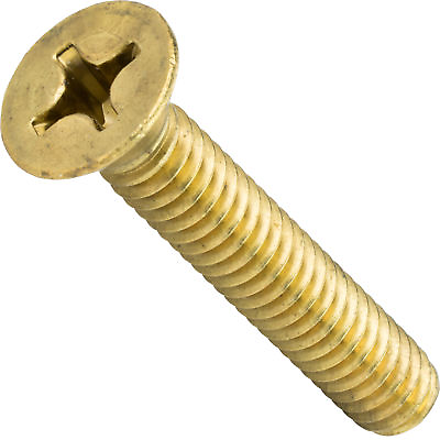 #ad 8 32 Flat Head Countersink Machine Screws Solid Brass Phillips Drive All Lengths $33.32