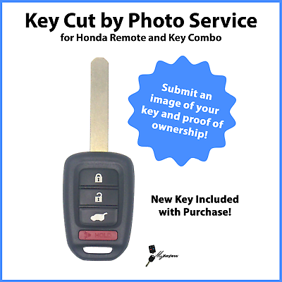 #ad Key Cut by Photo Service for Replacement Honda Key Remote Combo MLBHLIK6 1T $119.95