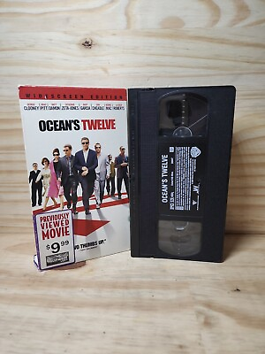 #ad Ocean#x27;s Twelve VHS VCR Video Tape Movie Used George Clooney Widescreen Edtion $3.07