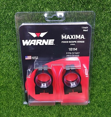 #ad Warne Maxima 1quot; Medium Steel Fixed Scope Rings Matte Black Fits CZ 527 1B1M $64.99