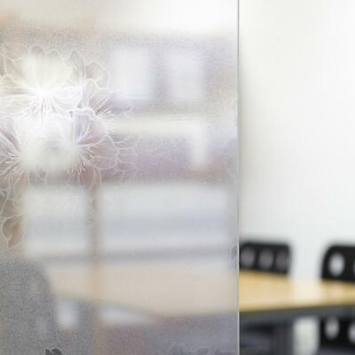 #ad BDF 4ETFL Decorative Window Film Flowers Etched Glass $189.99