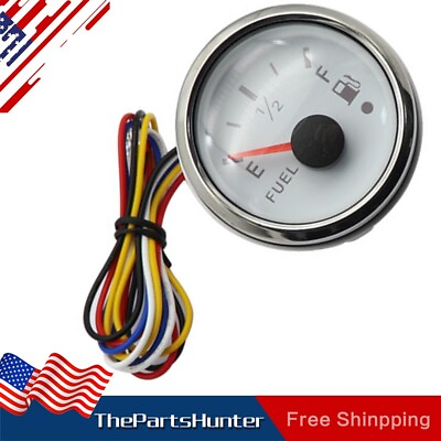 #ad 2quot; 52MM Universal Gas Fuel Level Gauge Red LED fit Marine Boat Car 240 33ohms US $14.99