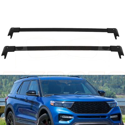 #ad Roof Rack Cross Bar For 2020 Ford Explorer Luggage Baggage Carrier Black $156.99