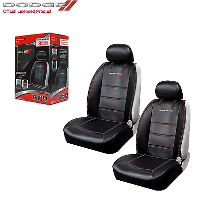 #ad New Dodge Elite 2 Front Car Truck Suv Synthetic Leather Sideless Seat Covers Set $59.99