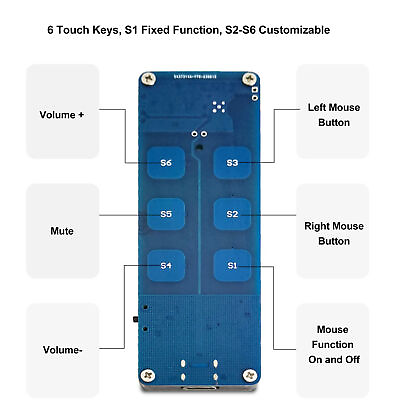 #ad Air Fly Mouse Module 6 Keys PCB 2.4G Connection Air Remote Keyboard Mouse♪ $13.02