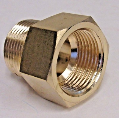#ad BRASS ADAPTER 1quot; NPT MALE X 1quot; BSPP FEMALE NEW $18.49
