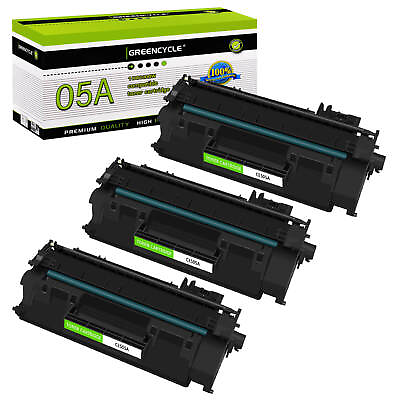 #ad 3PK CE505A 05A Black LaserJet Toner Cartridge Compatible for HP P2055dn P2055 $35.46