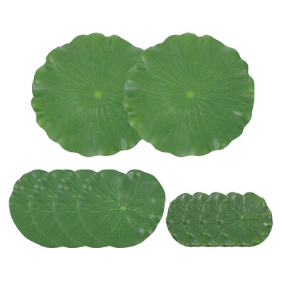 #ad 10pcs Artificial Lotus Leaves Fountain Simulation Leaf Fishpond Lotus Leaf $9.19