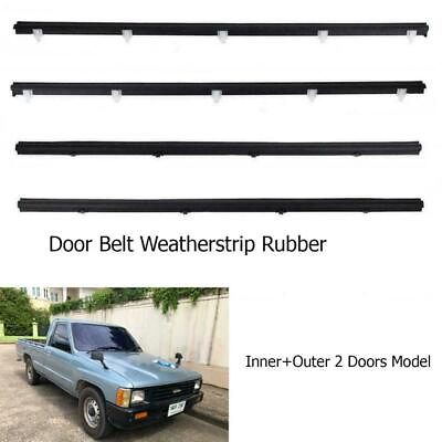 #ad #ad INNER OUTER WEATHERSTRIP RUBBER DOOR BELT SEAL FOR TOYOTA HILUX 2DR LN50 1984 88 $74.55