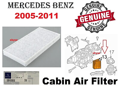#ad Mercedes Cabin Air Filter SLK280 SLK300 SLK350 SLK55AMG R171 2005 2011 Genuine $77.33
