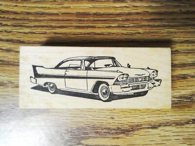 #ad Plymouth Fury Classic Car Rubber Stamp $9.95