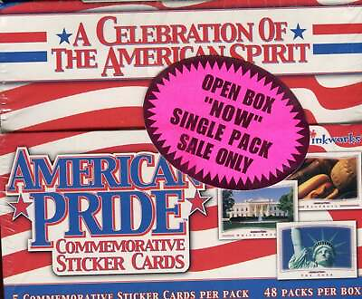 #ad American Pride Sticker Trading Card Retail Box 48 Packs 2001 $36.70