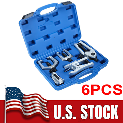 #ad 6PCS Front End Service Tool Kit Set Ball Joint Tie Rod Pitman Arm Puller Remover $46.99