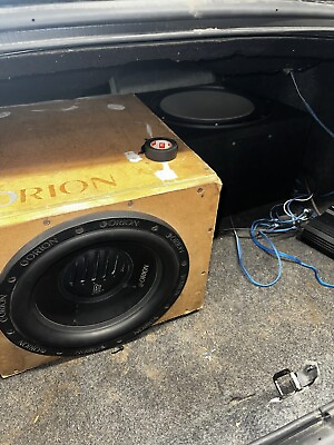 #ad 12” amp; 15” subwoofer and amp and wires $365.00