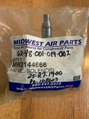 MIDWEST AIR PARTS MW3144666 Air Compressor Solenoid Valve *NEW* $100.00