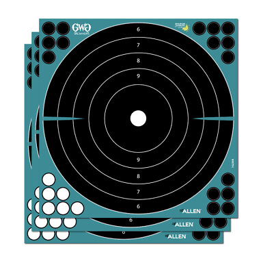 #ad Allen GWD Adhesive Splash Reactive Paper Shooting Targets 12.5x12.5 3pack Splash $9.48