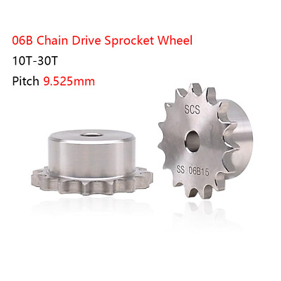 #ad 06B Chain Drive Sprocket Wheel 10T 30T Teeth Pitch 9.525mm 304 Stainless Steel $34.47