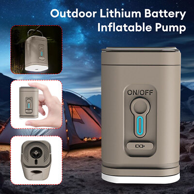 #ad Portable Electric Air Pump USB Rechargeable Inflate Deflate Camping Bed Mattress $20.41