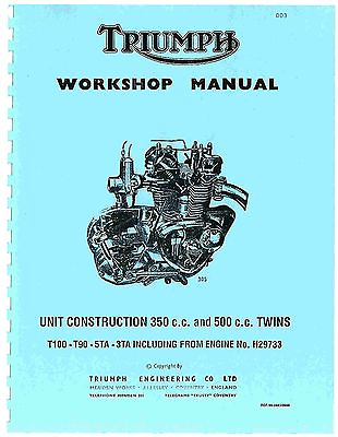 #ad Triumph workshop service repair manual book 1963 Speed Twin 5TA $18.50