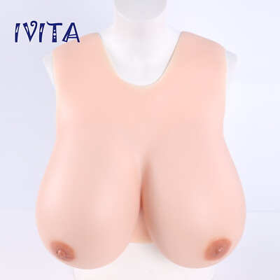 #ad K Cup Half body Full Silicone Breasts Suit Drag Queen Crossdressing Fake Boobs $355.00