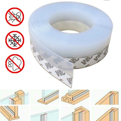 #ad Glass Door Seal Strip Silicone Weather Stripping Shower Door Sweep Stopper USA $8.99