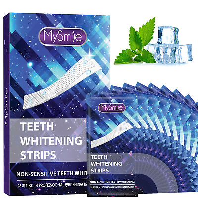 #ad MySmile Teeth Whitening Strips 28 Whitestrips FOR Sensitive Teeth 14 Treatments $11.99