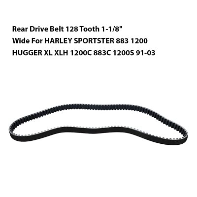 #ad REAR DRIVE BELT Fits HARLEY SPORTSTER 883 1200 HUGGER XLH 1200C 883C 1200S 91 03 $27.99