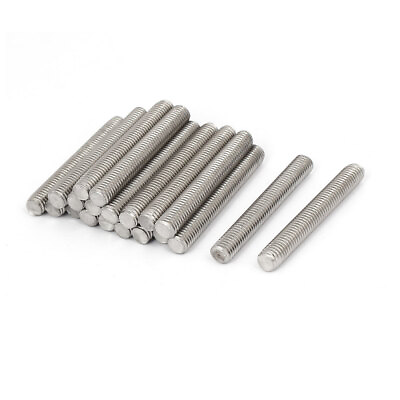 #ad M8 x 60mm 1.25mm Pitch 304 Stainless Steel Fully Threaded Rods Fasteners 20 Pcs AU $27.87
