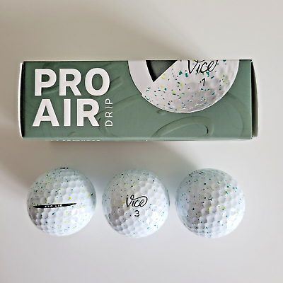 #ad Vice Golf Pro Air PETROL YELLOW DRIP Golf Balls New Sleeve 3 Balls $16.99