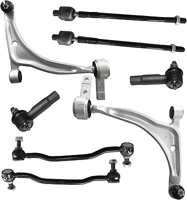 #ad 8Pcs Front Suspension Kit Lower Control Arm Ball Joints Inner Outer Tie Rod Ends $168.99