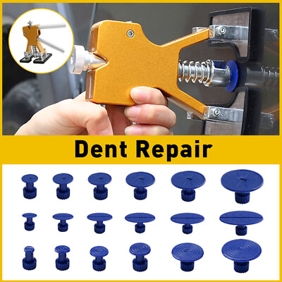 #ad #ad 19 PCS Dent Car Paintless Repair Puller Remover Kit Lifter Dint Hail Damage Tool $15.09