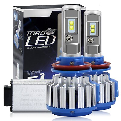 #ad T1 H11 LED Headlight Kit Turbo H8 H9 Fog Lamp High Low Beam Bulb 6000K Chip $22.99