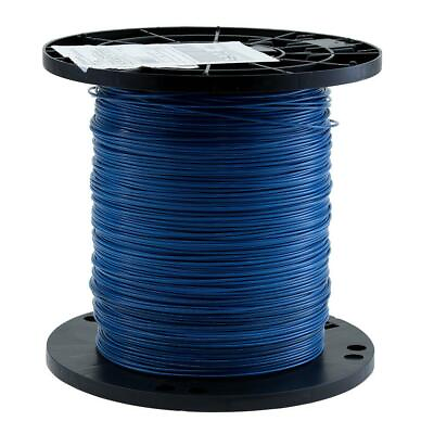 #ad Southwire Wire 2500 Ft THHN Solid Heat Resistant Non Grounded Copper Blue $574.95