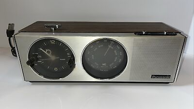 #ad Vintage 70’s Panasonic FM AM Analog Clock Radio Model RC 7243 Tested Works $32.79