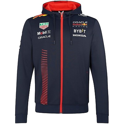 #ad IMPORT Red Bull Racing F1 Navy Team Full Zip Hoodie 2023 2XL XXLarge Tag Hauer $138.49