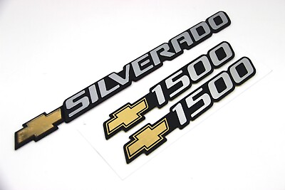 #ad 1999 2006 fits Chevy Silverado 1500 Door Emblems Logo Name Plate 3pc 15114051 $75.99