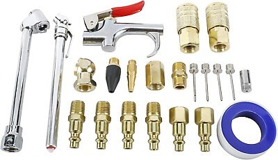 22PCS Air Compressor Accessories Kit Air Hose Fittings with 1 4 in NPT Fittings $20.69