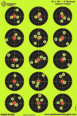 #ad Splatterburst Targets 12 x18 inch 3 inch Bullseye Splatter Target Easil... $36.69