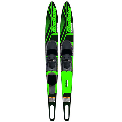 #ad Gladiator Boat Water Skis 2194006 Traditional 68 Inch Neon Green $164.51