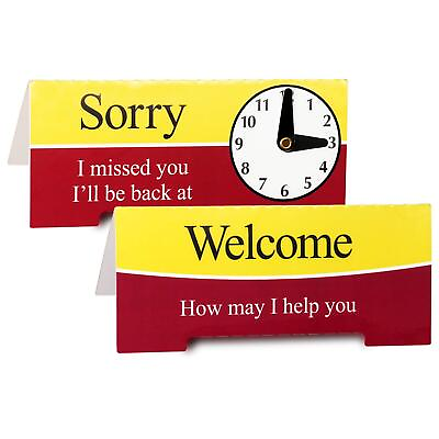 #ad “Sorry I Missed You I#x27;ll Be Back at with manually Adjustable PVC Vinyl Cloc... $21.62