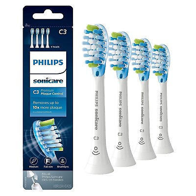 #ad New Philips Sonicare C3 Premium Plaque Control Toothbrush Heads 4 Brush Heads $16.50