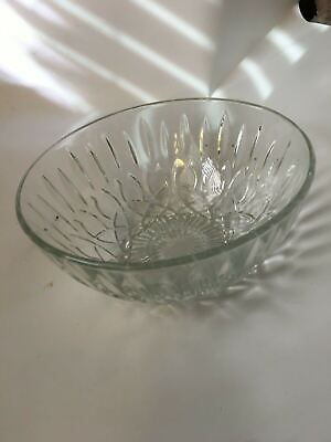 #ad Glass Decorative Formal Bowl Etched Dishware $17.80