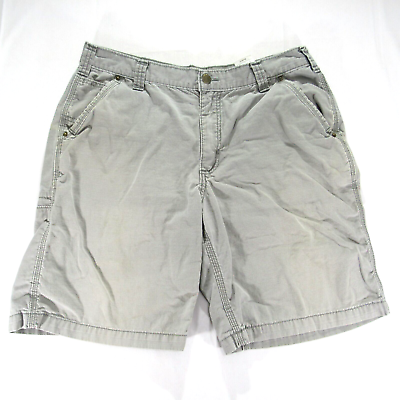 #ad Carhartt Shorts Mens Size 36 Gray Relaxed Fit Tacoma Ripstop Workwear Outdoors $15.29