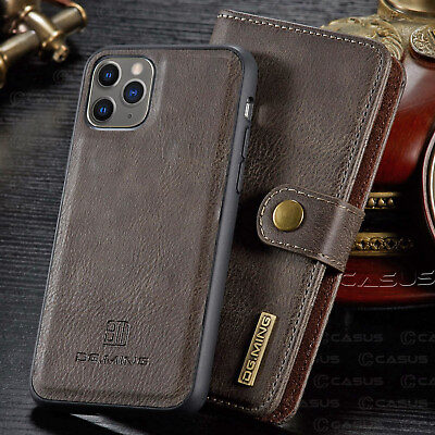 #ad Magnetic Leather Wallet Removable Flip Cover Case For iPhone 12 13 14 15 Pro Max $13.95