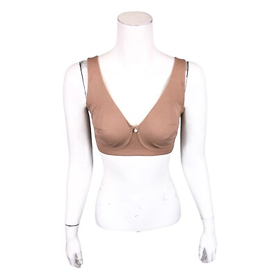 #ad #ad Breezies Women#x27;s Modern Micro Unlined Wirefree Support Bra Warm Sand 34D Size $8.75