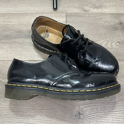 #ad Dr. Martens Patent Leather 1461 Oxford Womens Size 8 39 Black Flat Shoes 10084 $49.99